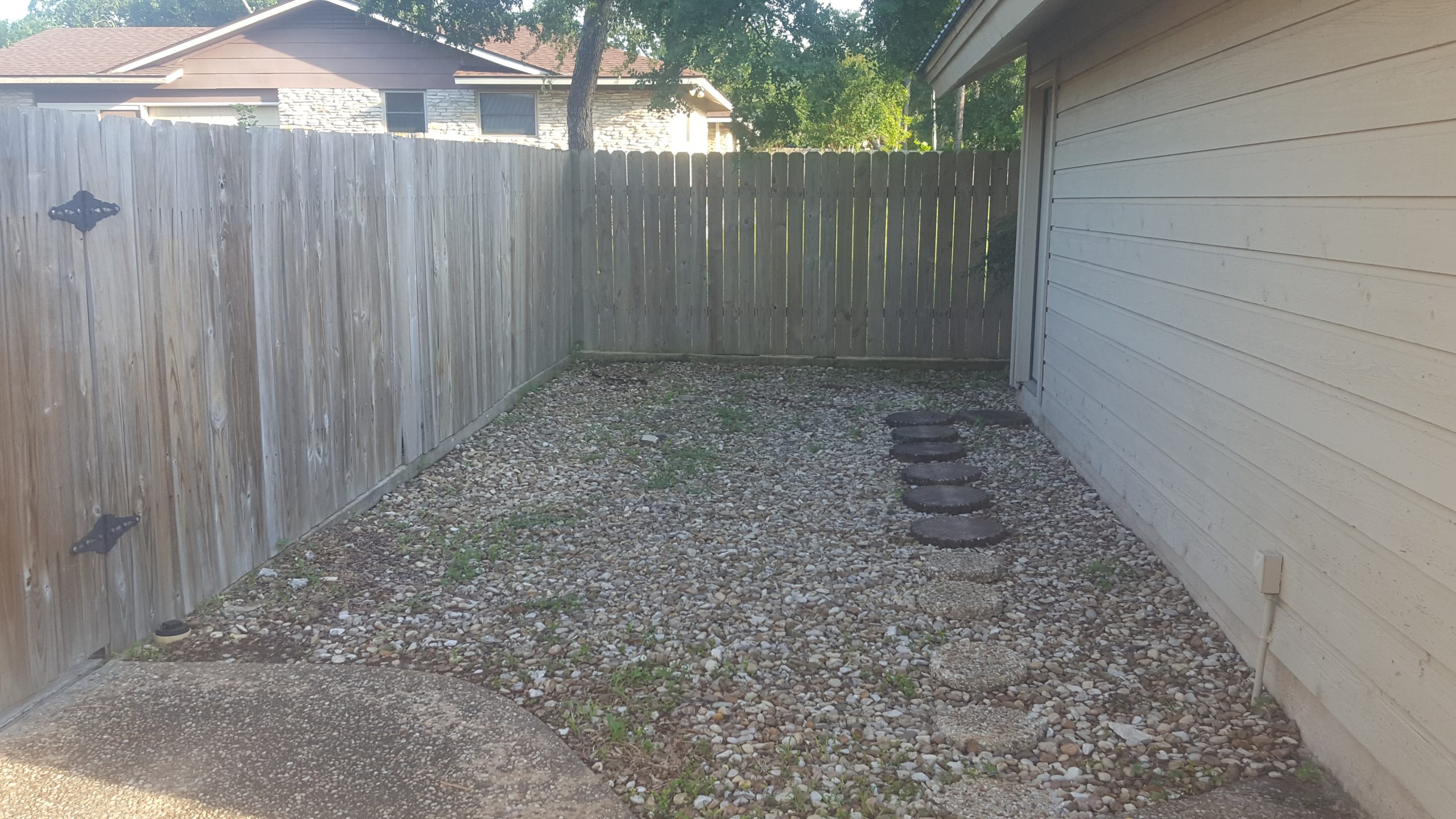 brtween house and garage
