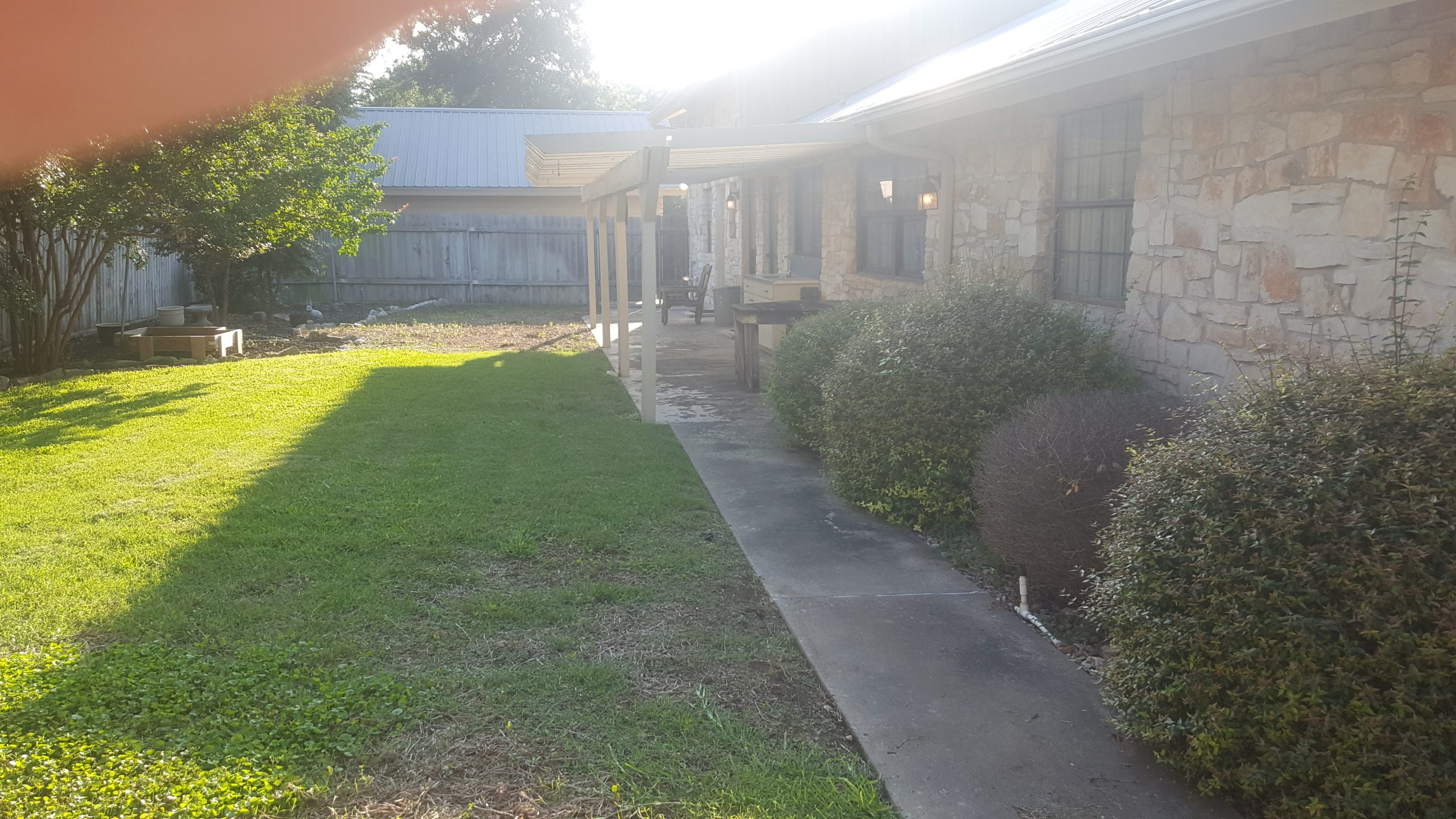 back yard looking sw